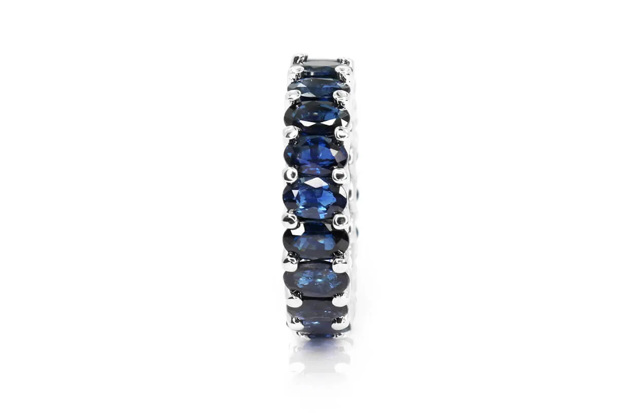 Eternity Ring Blue Sapphires & Gold