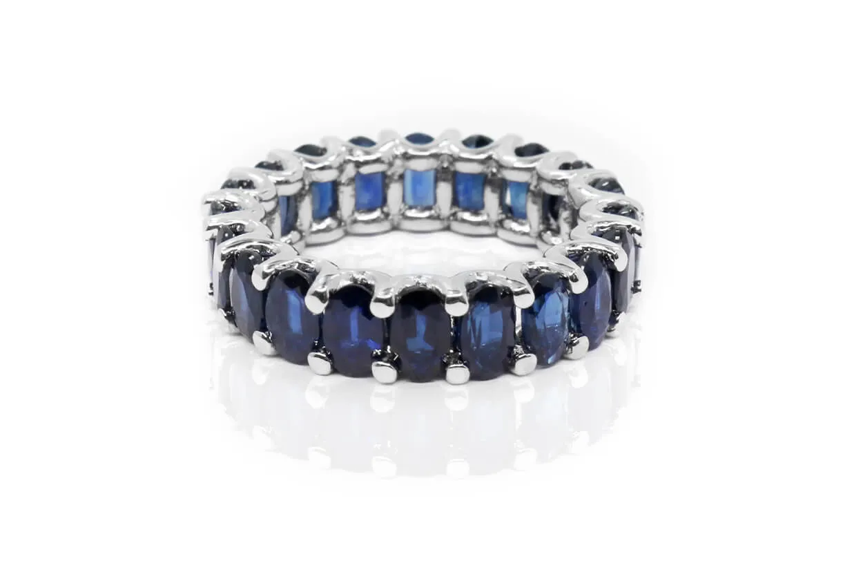 Eternity Ring Blue Sapphires & Gold