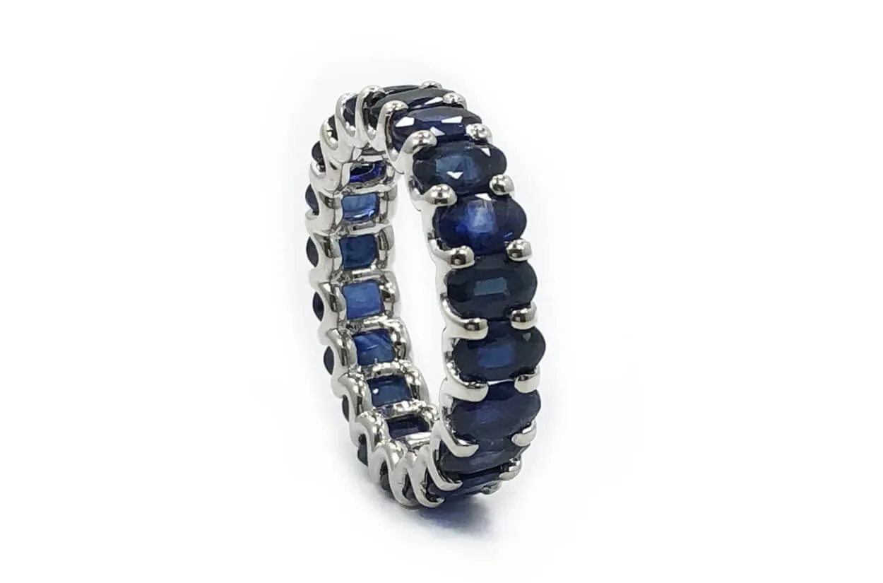 Eternity Ring Blue Sapphires & Gold