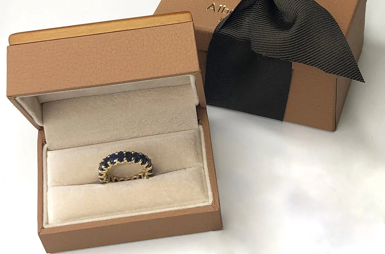 Eternity Ring Blue Sapphires & Gold