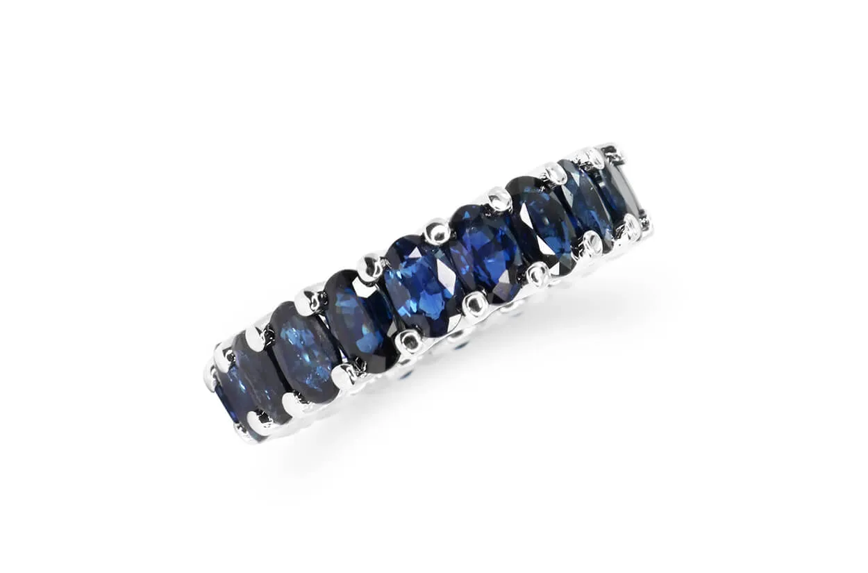 Eternity Ring Blue Sapphires & Gold