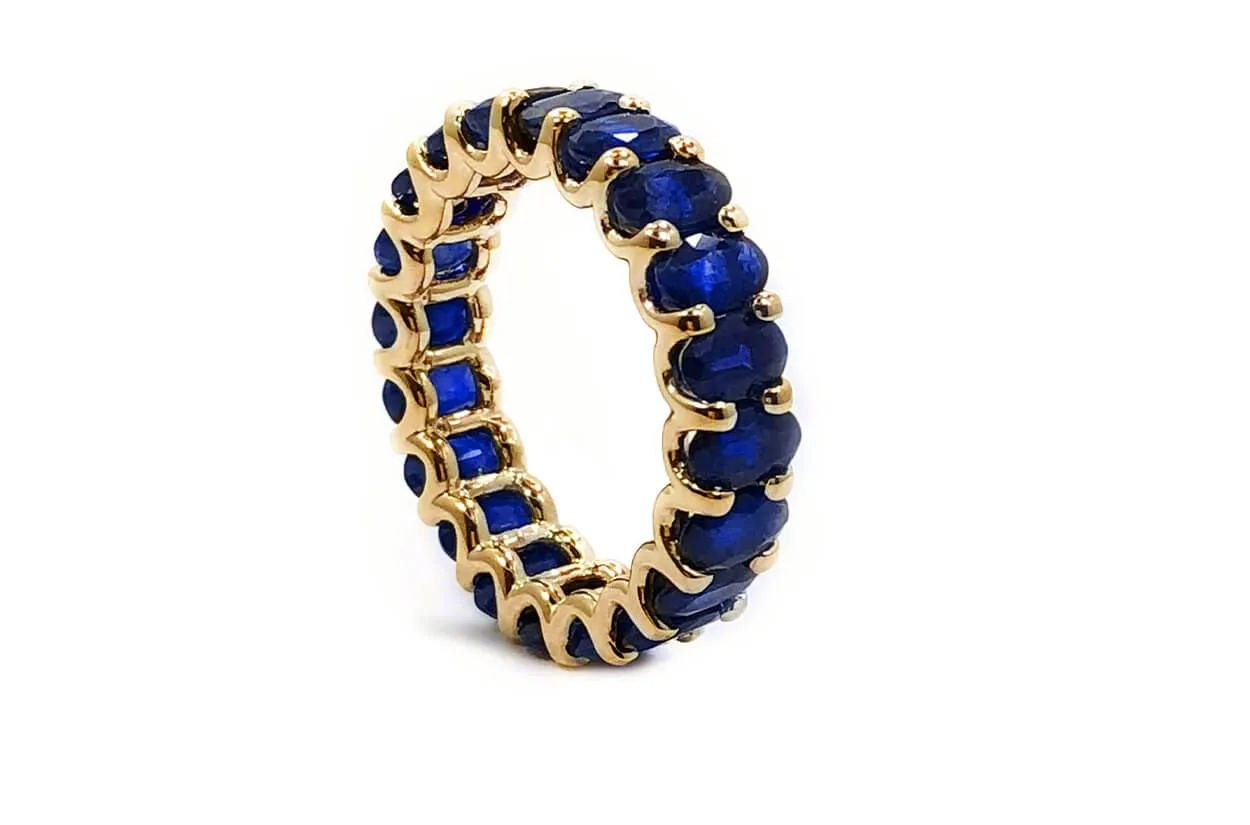 Eternity Ring Blue Sapphires & Gold