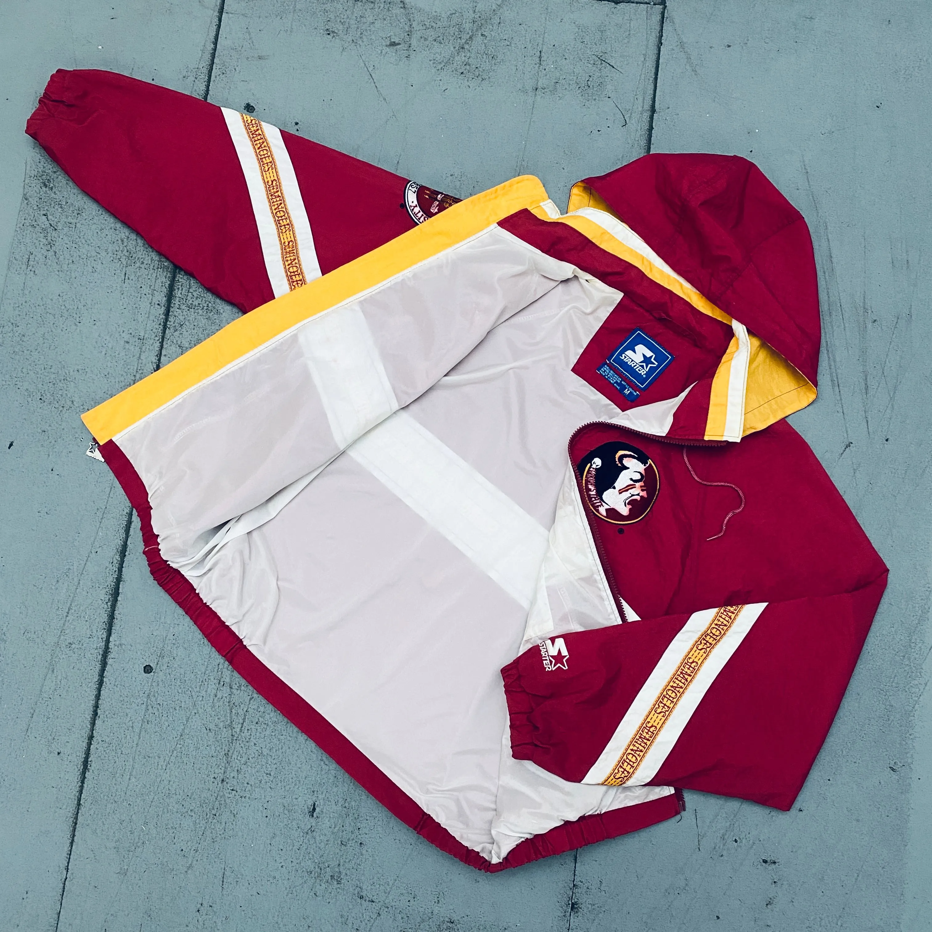 Florida State Seminoles: 1990's Fullzip Starter Lightweight Jacket (M)