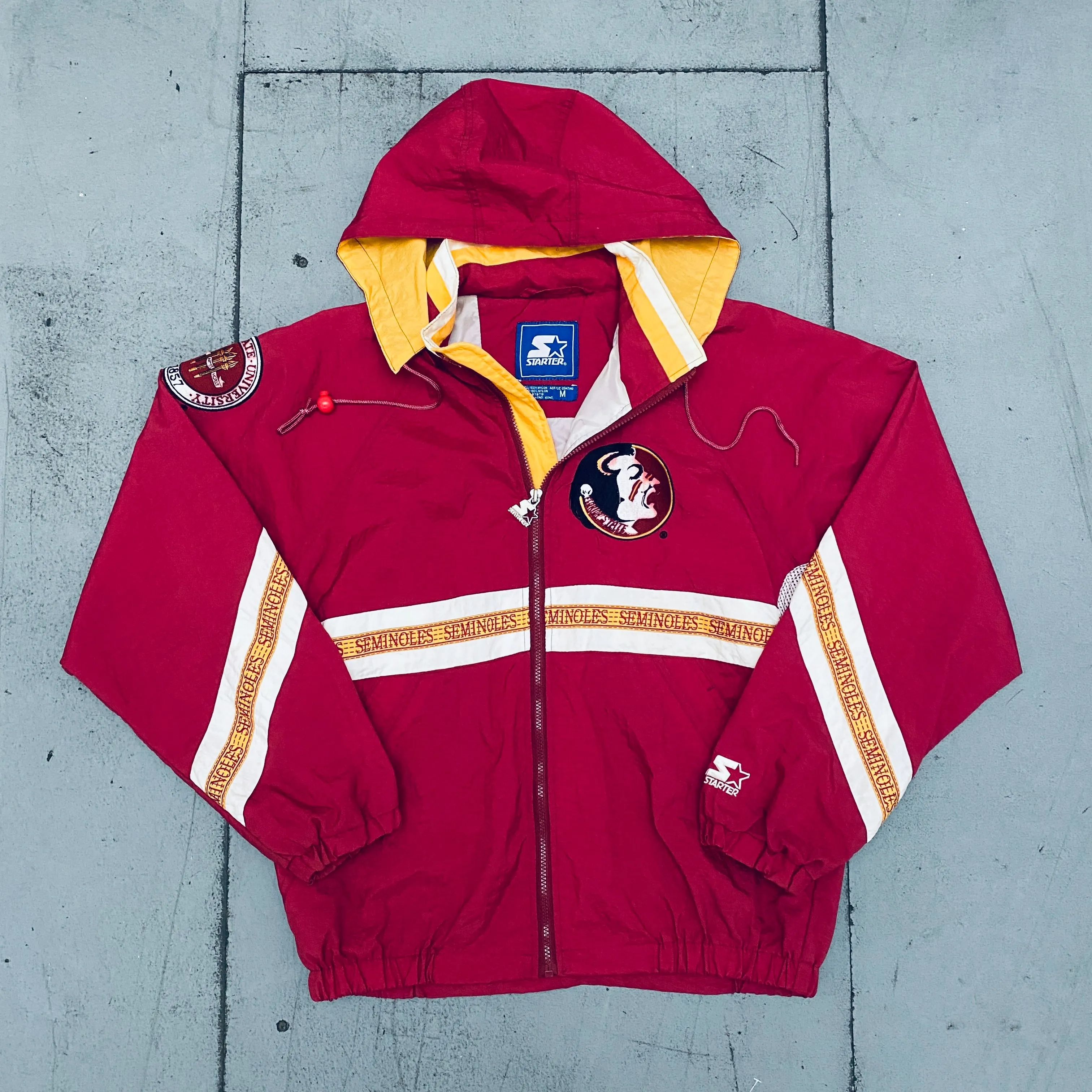 Florida State Seminoles: 1990's Fullzip Starter Lightweight Jacket (M)