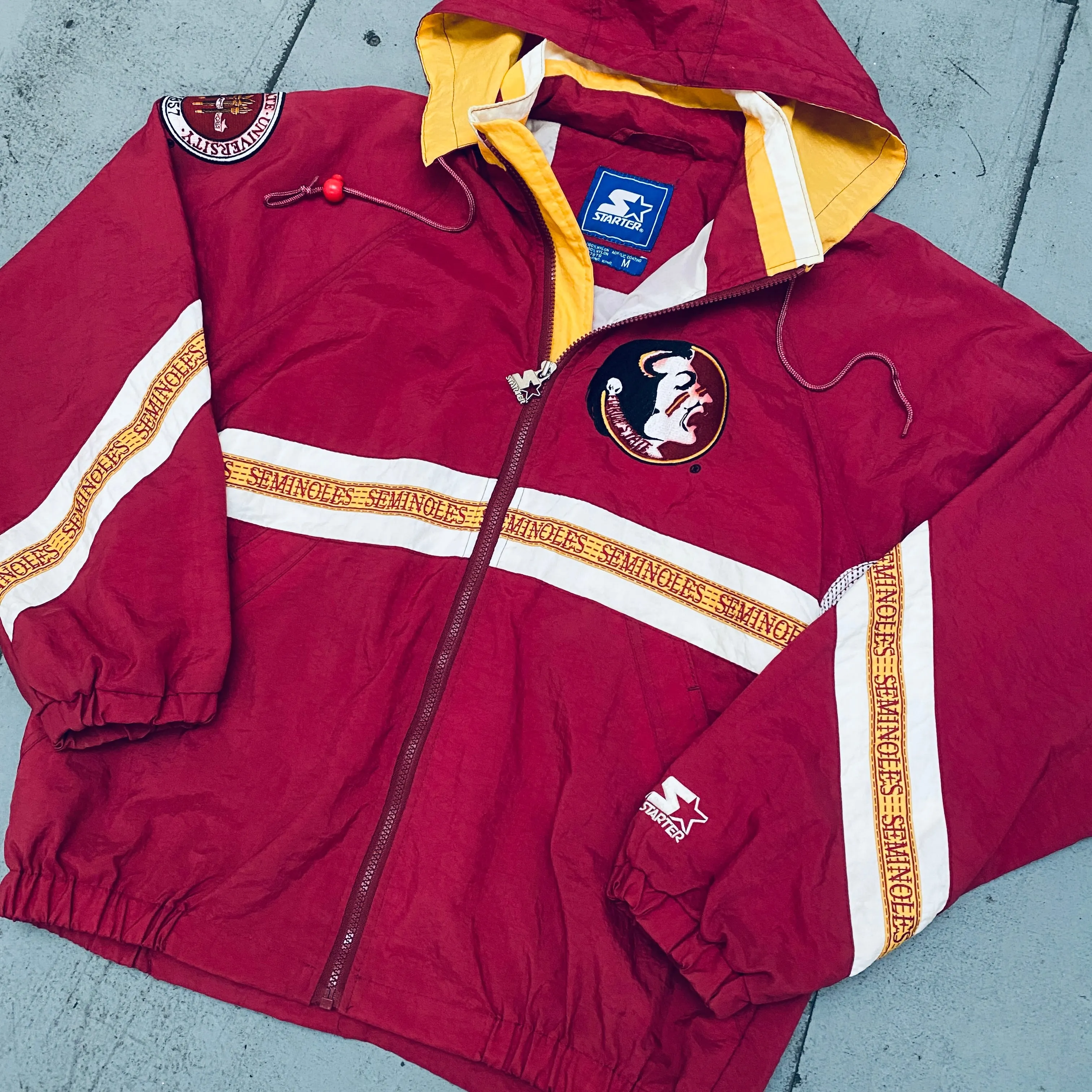 Florida State Seminoles: 1990's Fullzip Starter Lightweight Jacket (M)