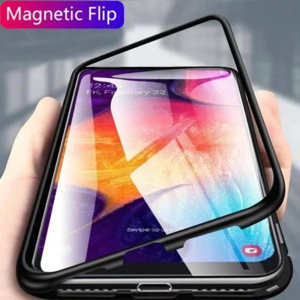 Galaxy M40 Electronic Auto-Fit Magnetic Transparent Glass Case