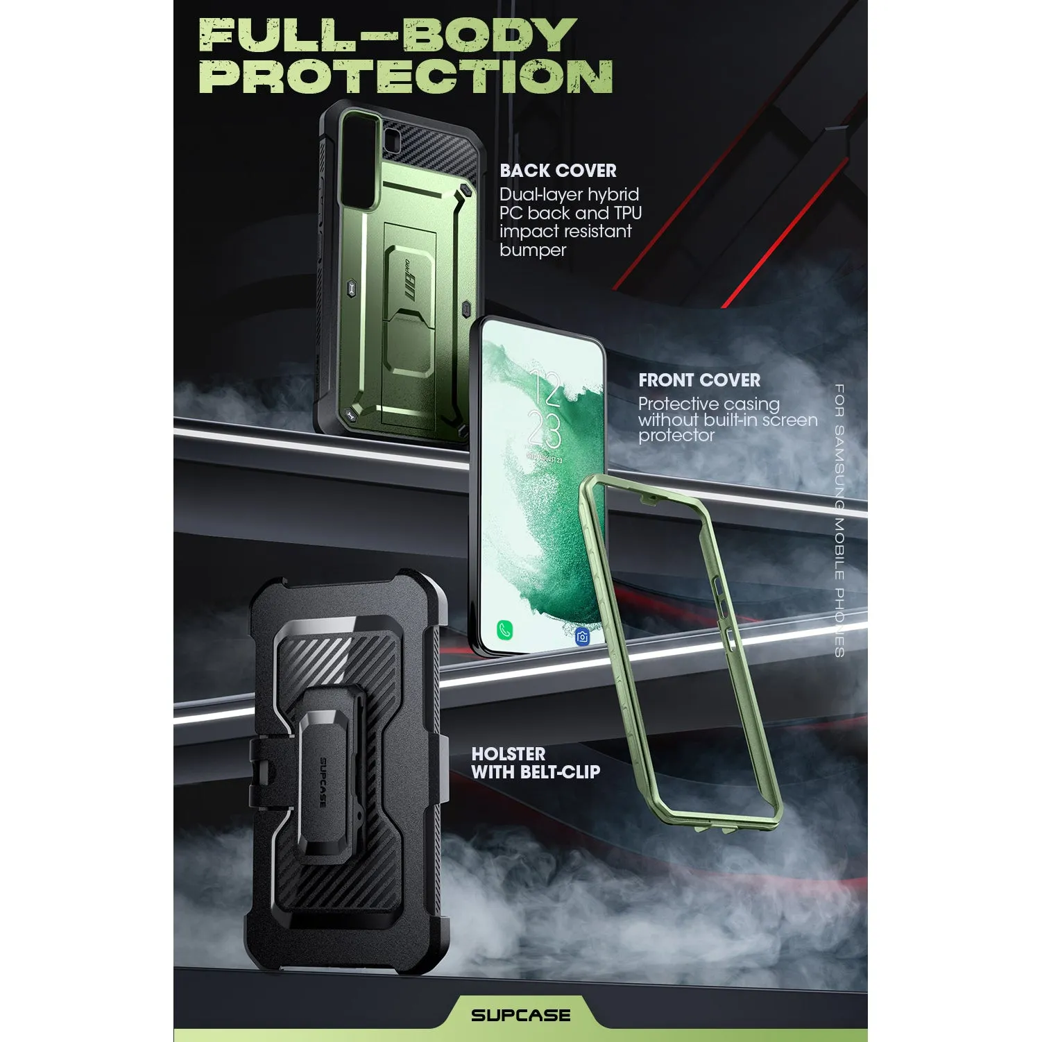 Galaxy S22 Unicorn Beetle PRO Rugged Case-Dark Green