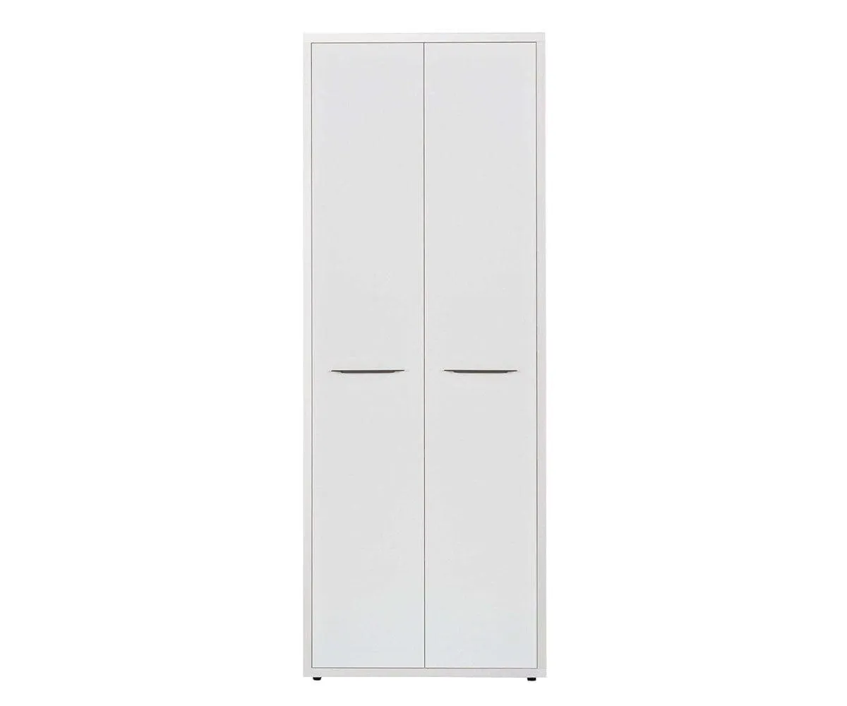 Gammel High Bookcase with Doors - White