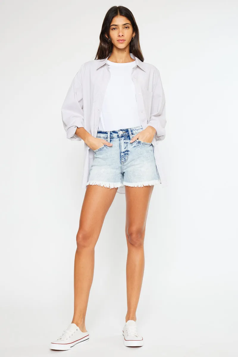 Gardenia High Rise Mom Shorts