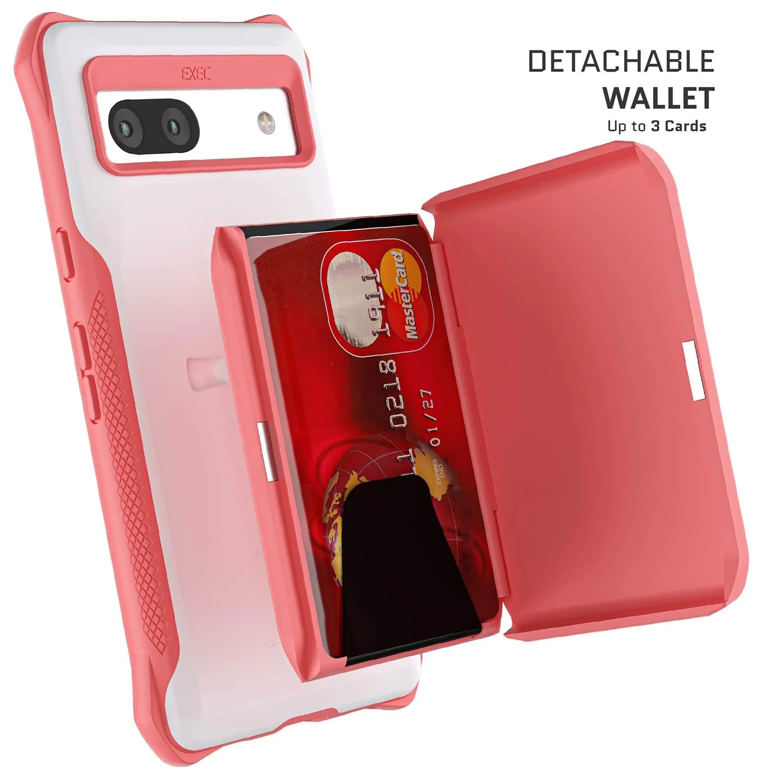 Ghostek Google Pixel 7a Case EXEC4 Leather Wallet Pink