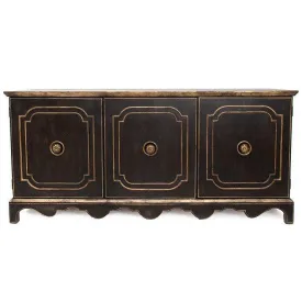 Gilded Black Scroll Apron Buffet