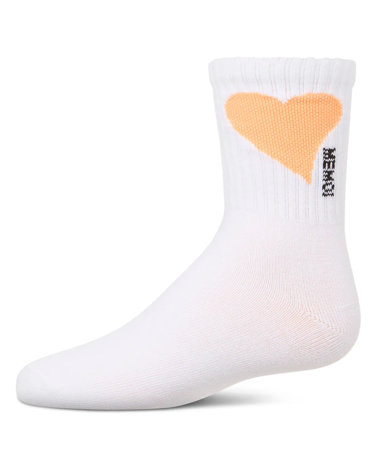 Girls' Single Heart Logo Crew Socks