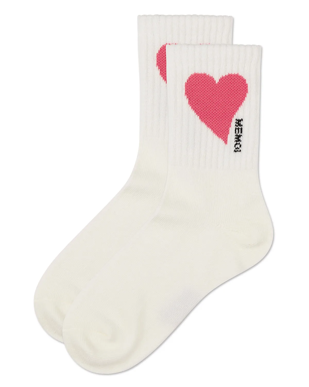 Girls' Single Heart Logo Crew Socks