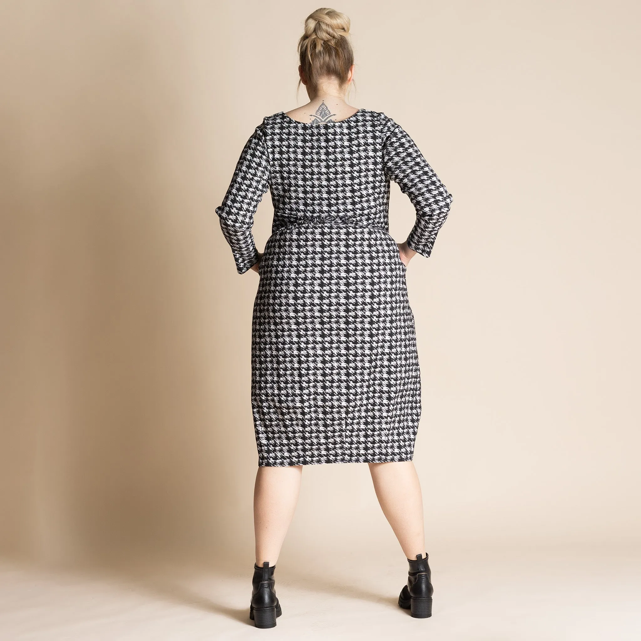 gisette houndstooth romance dress