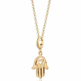 Gold Plated Fatima Hand Necklace