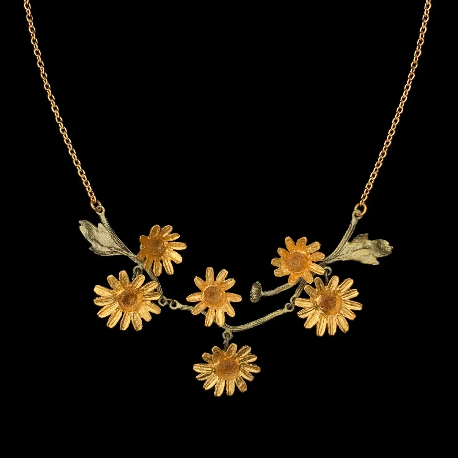 Golden Butter Daisy Necklace - Statement