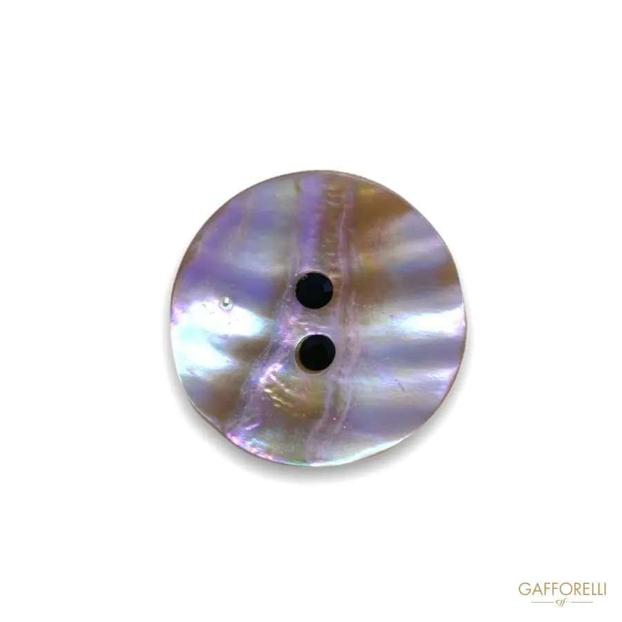 Goldfish Colored Mother-of-pearl Button with Central Rhinestones 998 - Gafforelli Srl