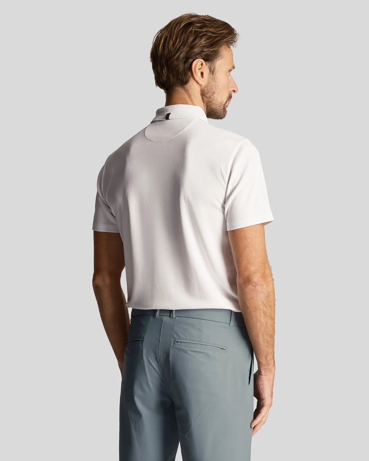 Golf Collar Logo Technical Polo Shirt