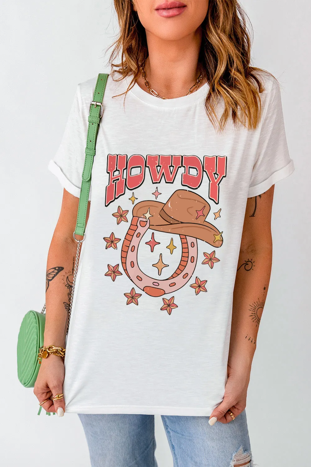 Graphic Round Neck Short Sleeve T-Shirt