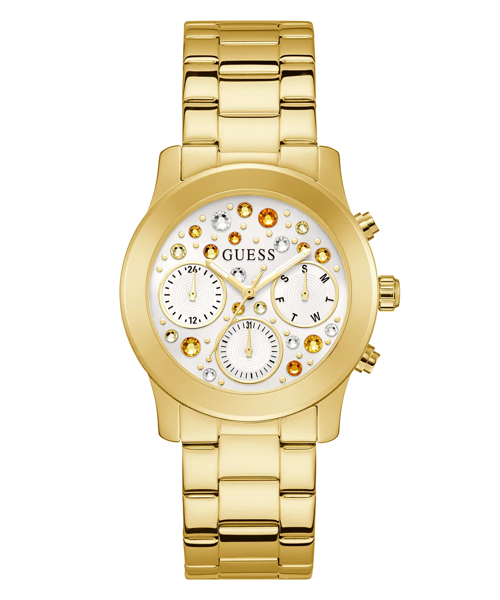 GUESS Ladies Gold Tone Multi-function Watch