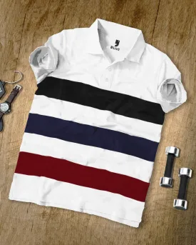 Half Sleeve Multi Colour Polo T-Shirt