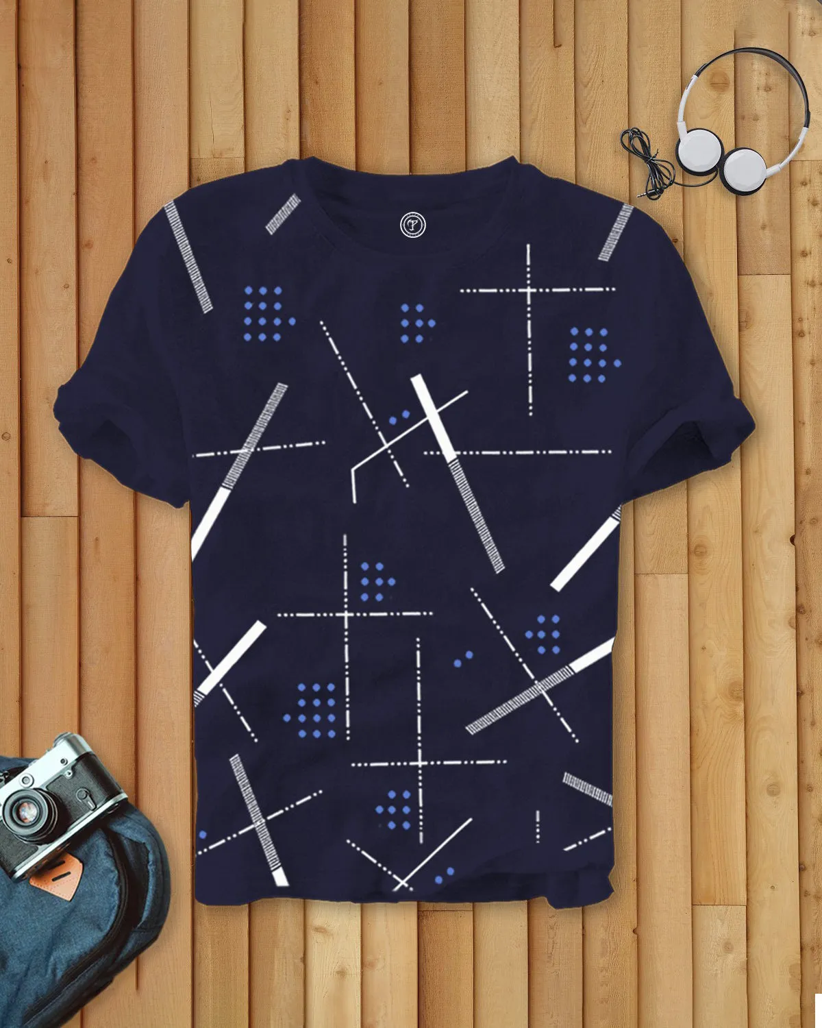 Half Sleeve Navy Blue T-Shirt