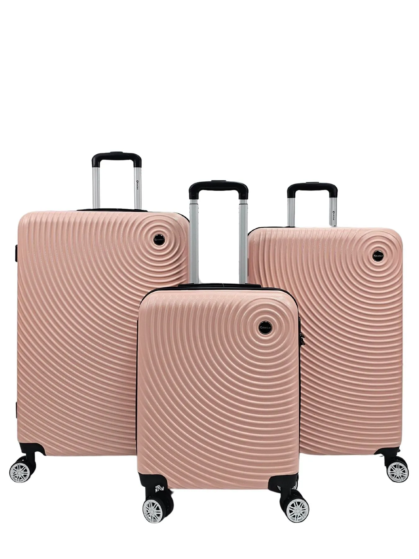 Hard Case Shell Pattern Suitcase Carry On Cabin Check In Small Medium Large Combination Lock 3 Set