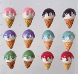 Instant Shipping! Melty Ice Cream Earrings (6 Colors)