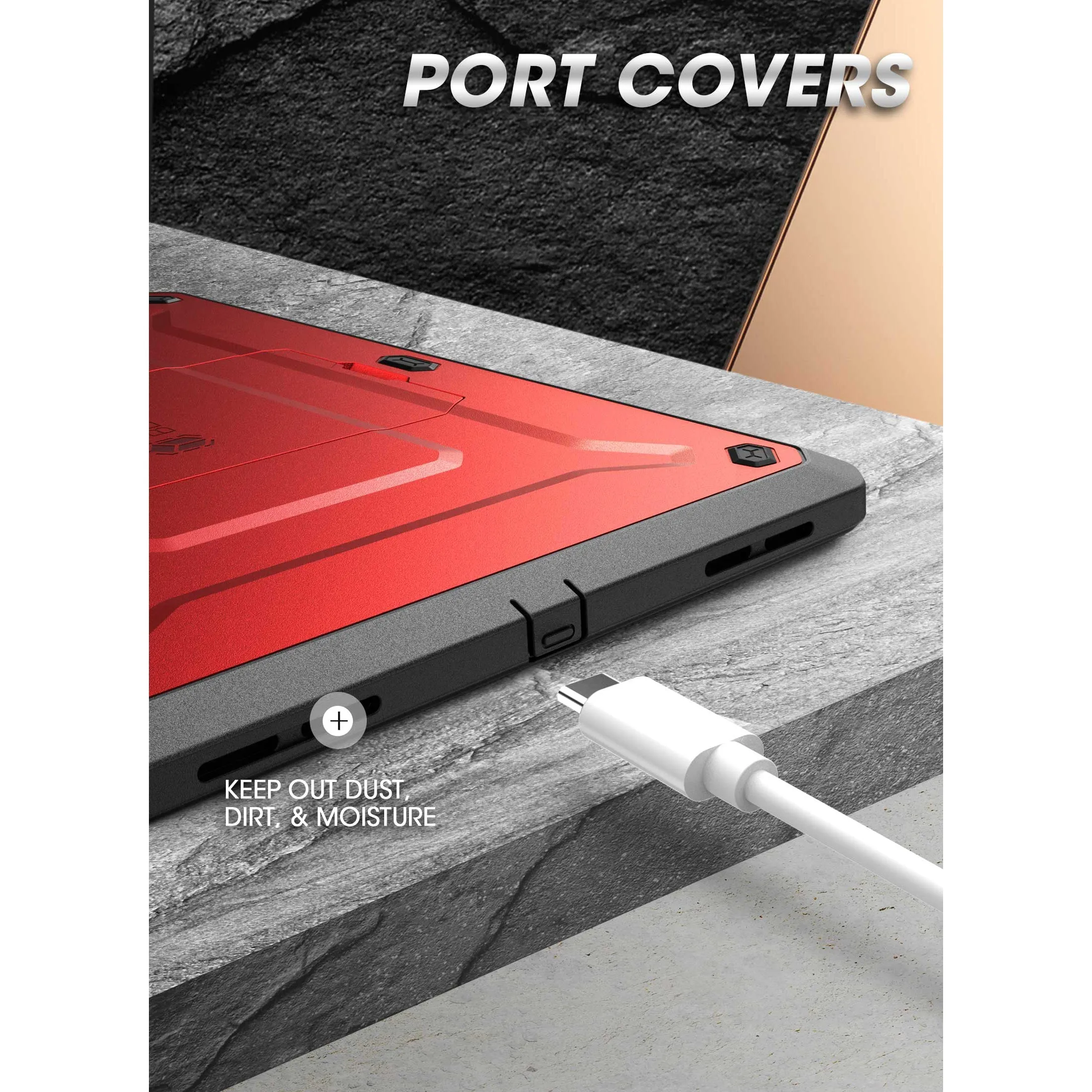 iPad 10.9" 2022 Unicorn Beetle PRO Rugged Kickstand Case(open box)-Metallic Red