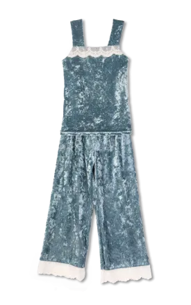 JASMINE - GIRLS' PYJAMA SET IN AQUAMARINE