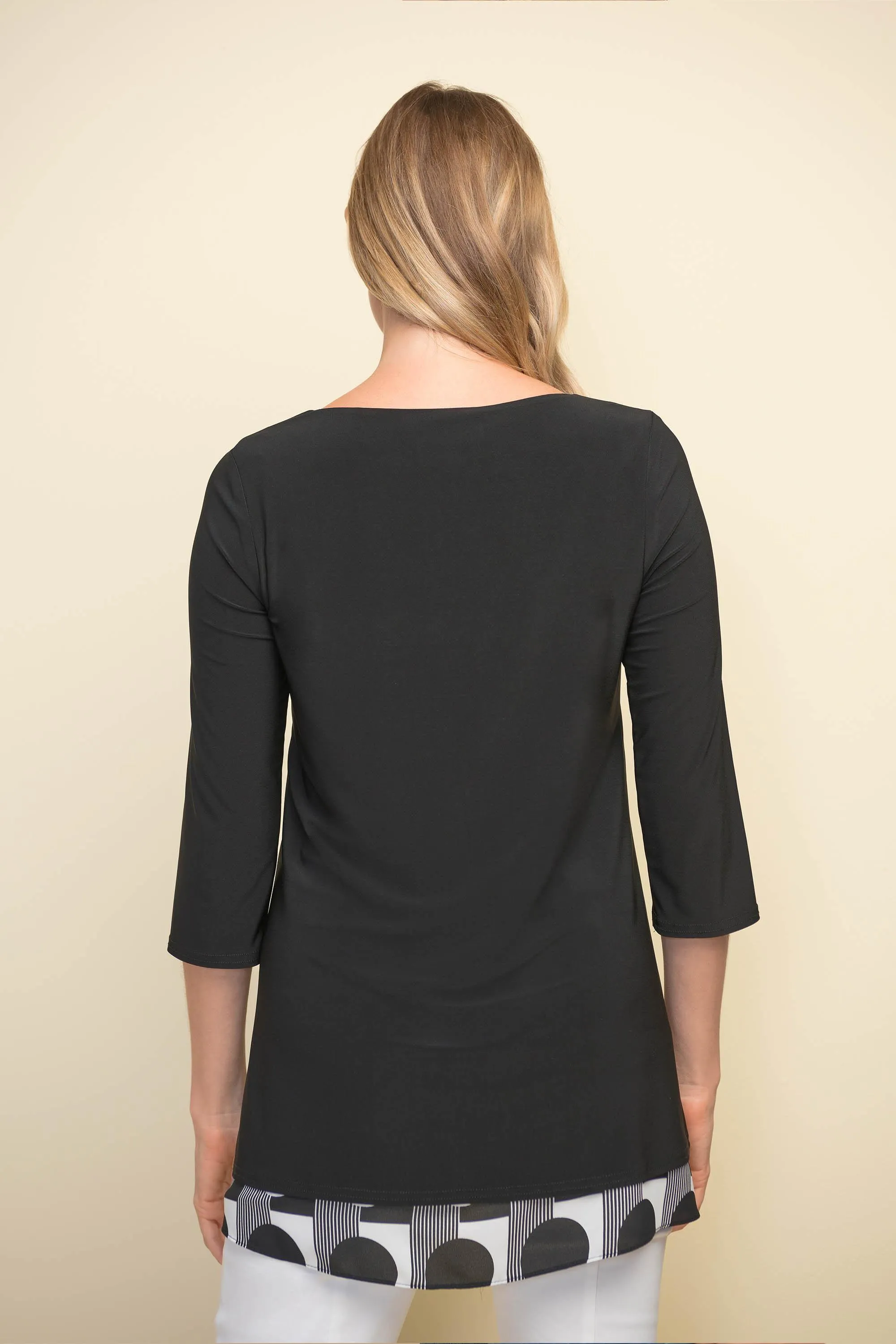 Joseph Ribkoff Black/Vanilla Tunic Style 211275