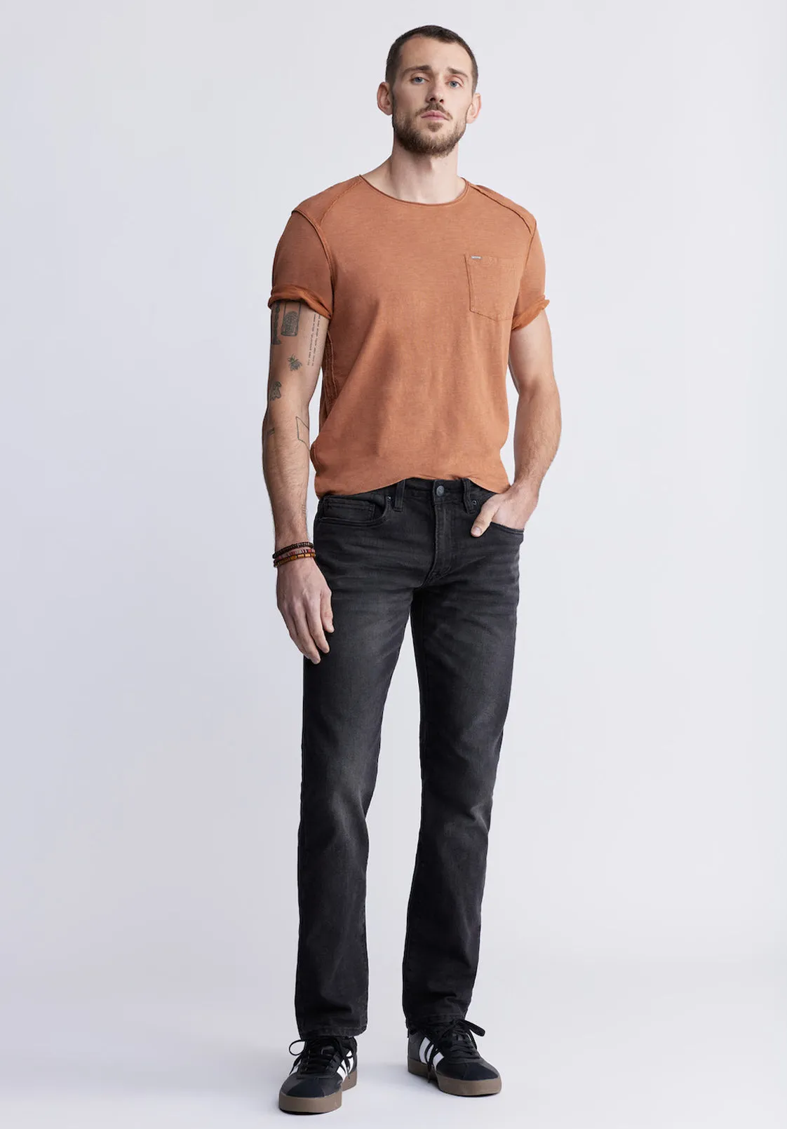 Kamizo Men's Pocket T-shirt in Mocha Brown - BM24346