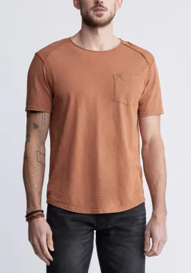 Kamizo Men's Pocket T-shirt in Mocha Brown - BM24346