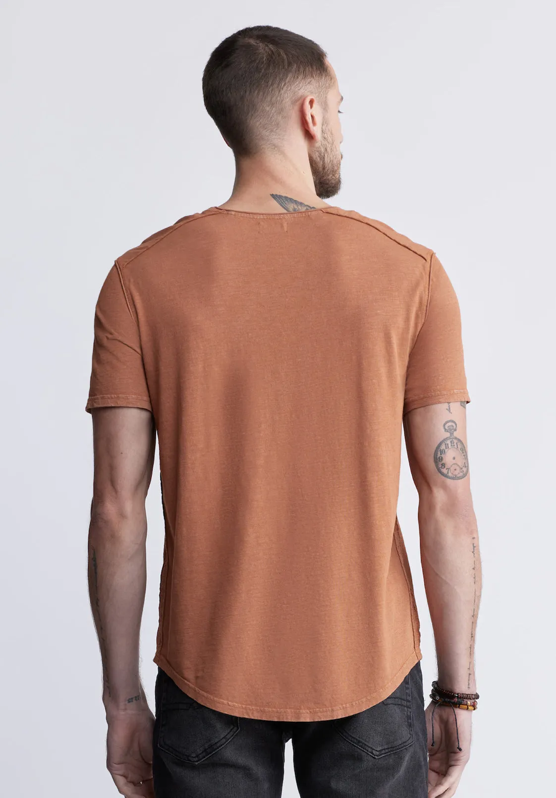 Kamizo Men's Pocket T-shirt in Mocha Brown - BM24346