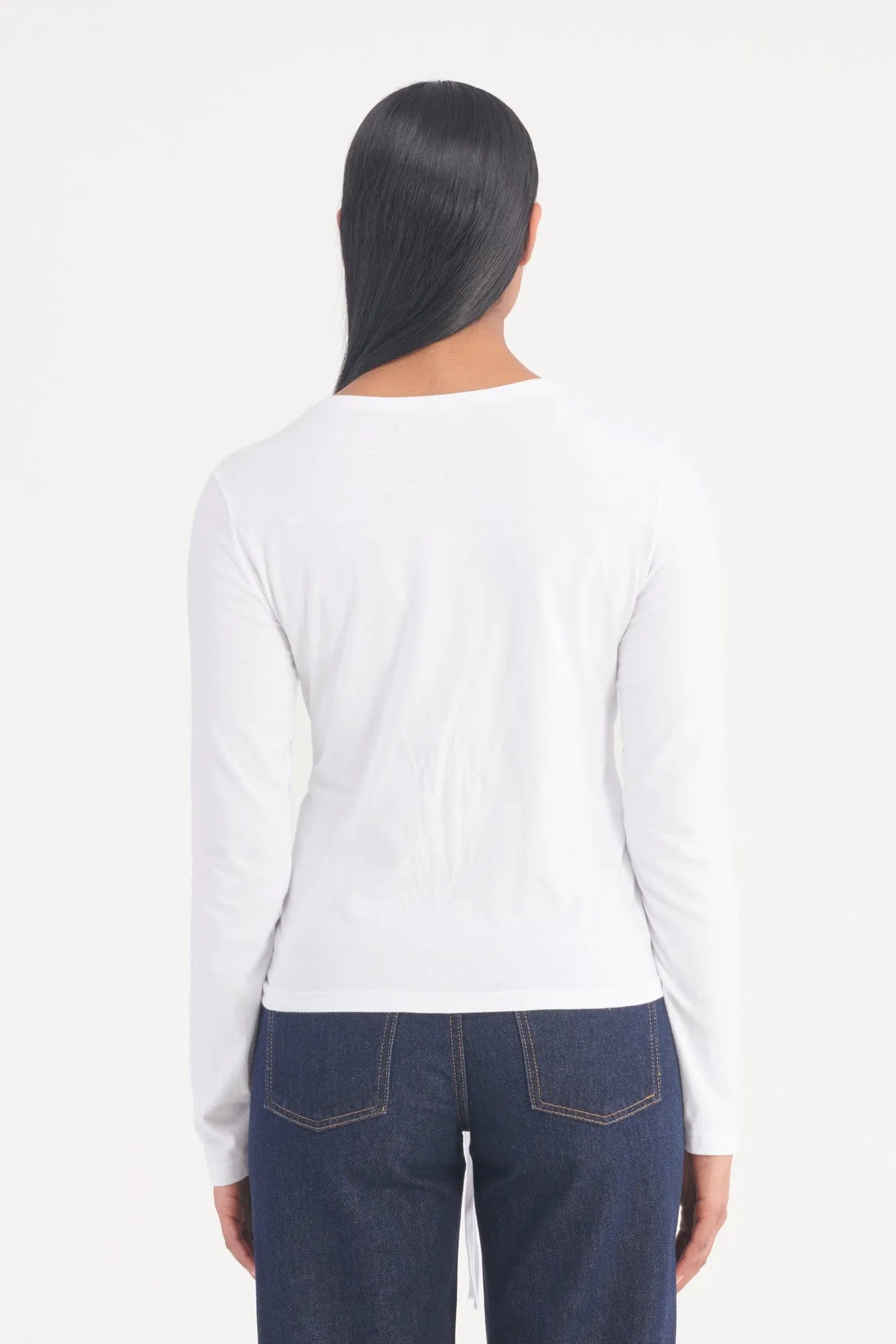 Lezah Rouched Top White