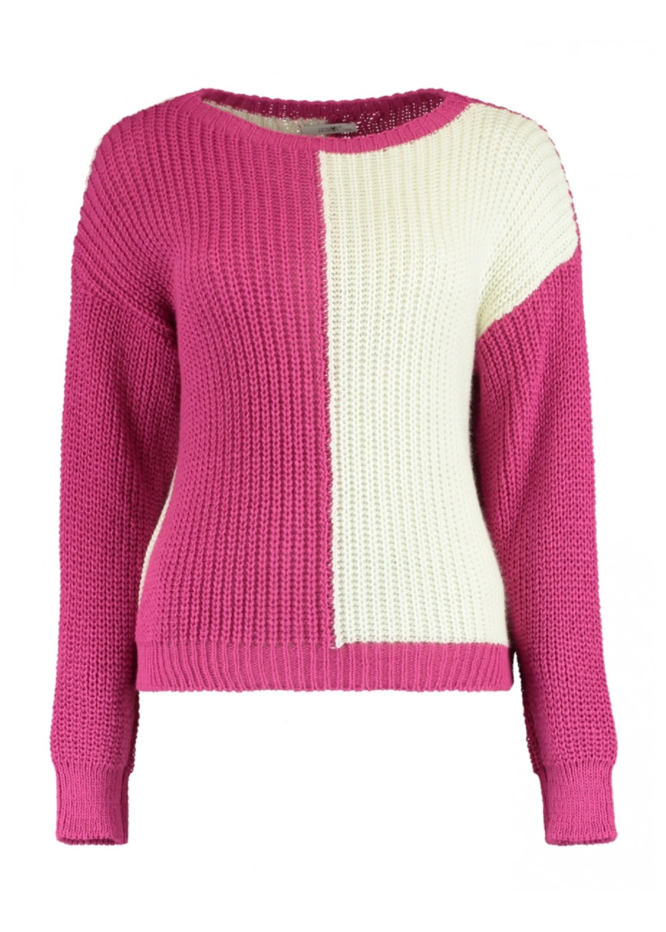 Lilu Fuchsia Contrast Side Jumper