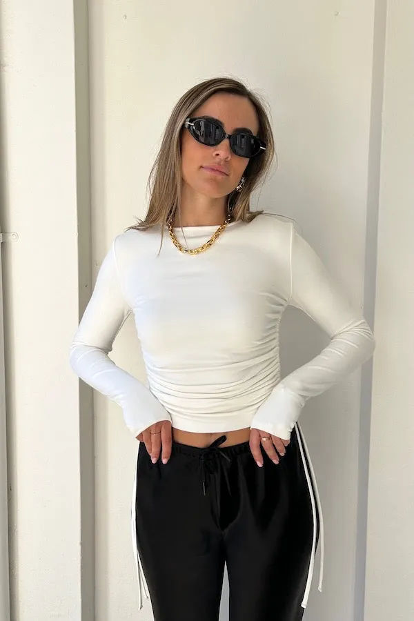 Lumi Cropped Top White