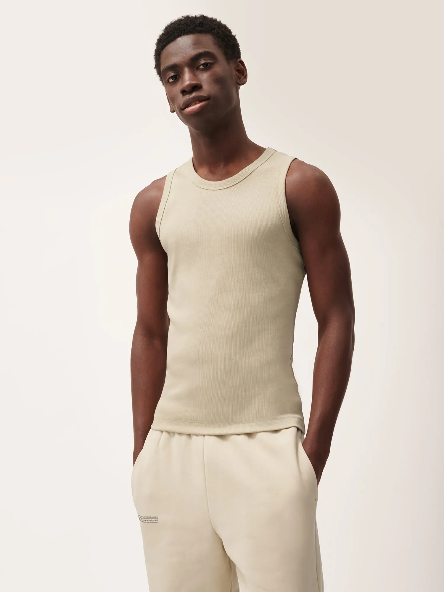 Men's 365 Lightweight Rib Tank Top—maitake beige