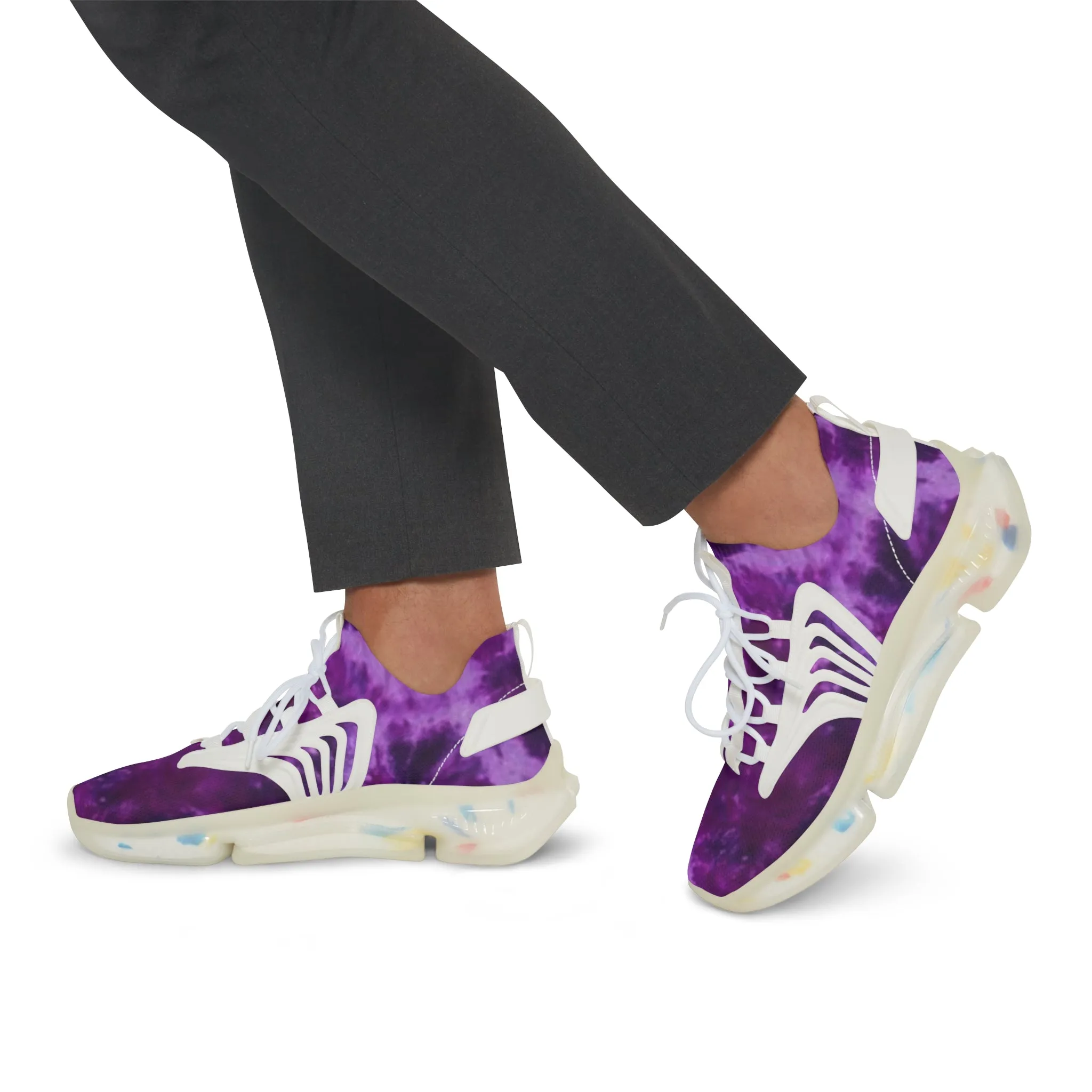 Men's Mesh Sneakers - Purple Tie-Dye