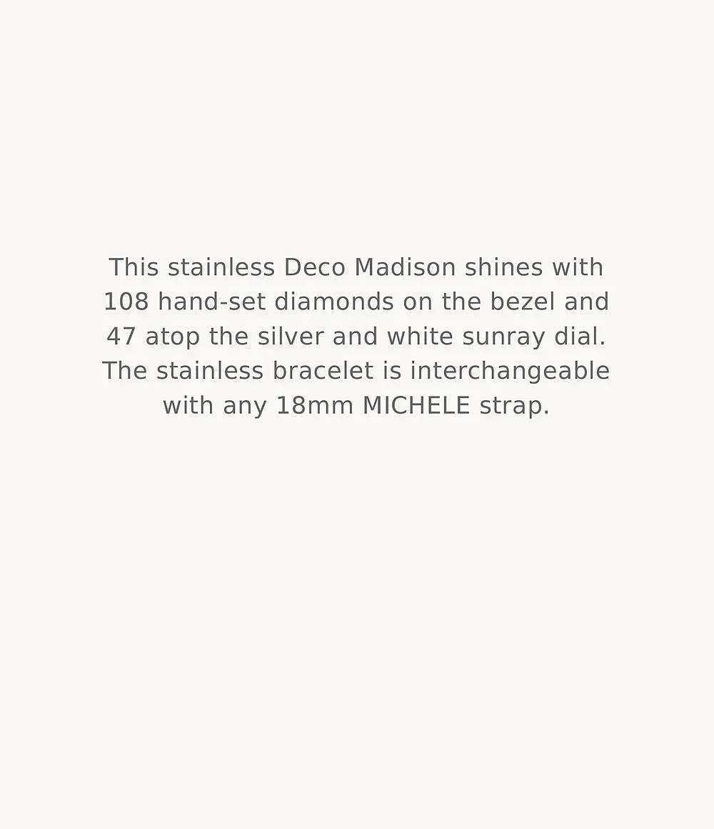 MICHELE Watches Deco Madison Diamond Dial Watch (31mm)