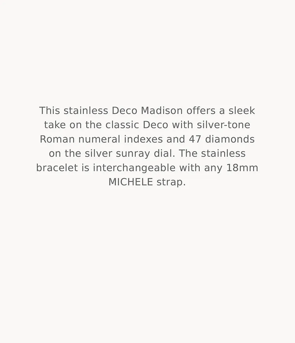 MICHELE Watches Deco Madison Diamond Dial Watch (31mm)