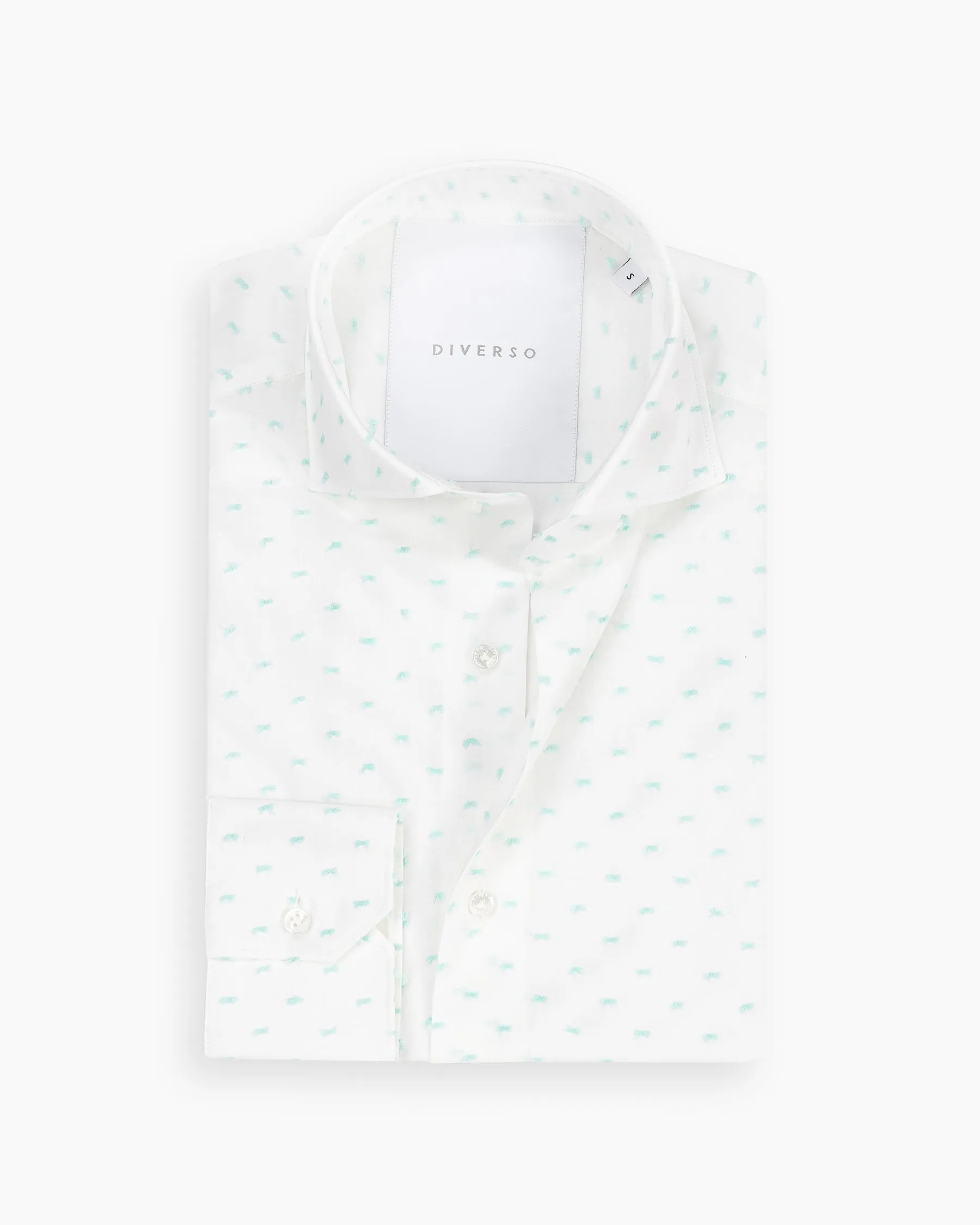 Mint Fleck Cotton Shirt