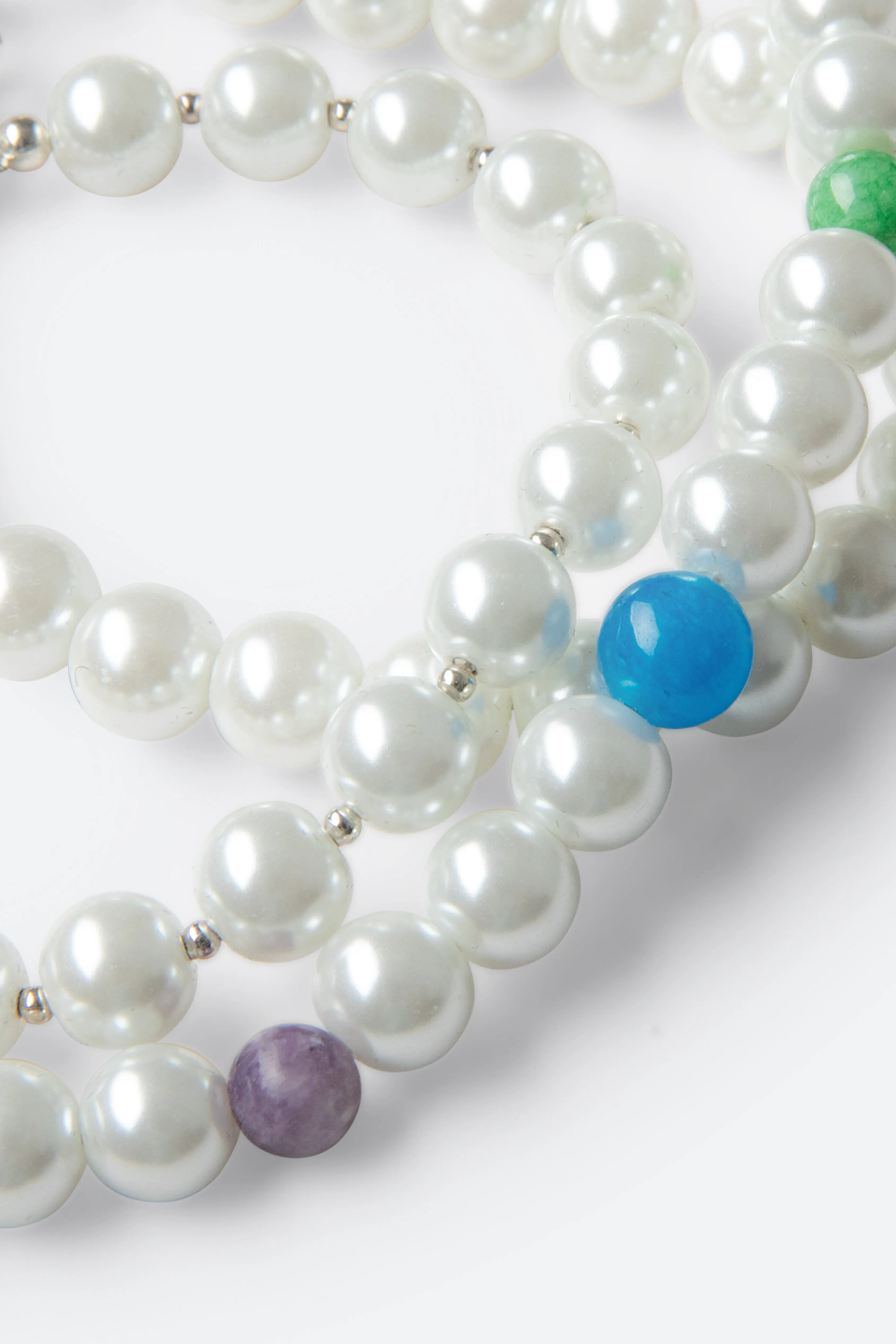 Mixed Beaded Pearl Necklace - Multi