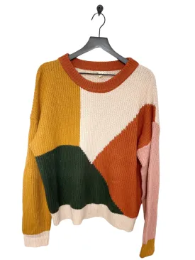 Multi-colored Sweater Hem & Thread, Size L