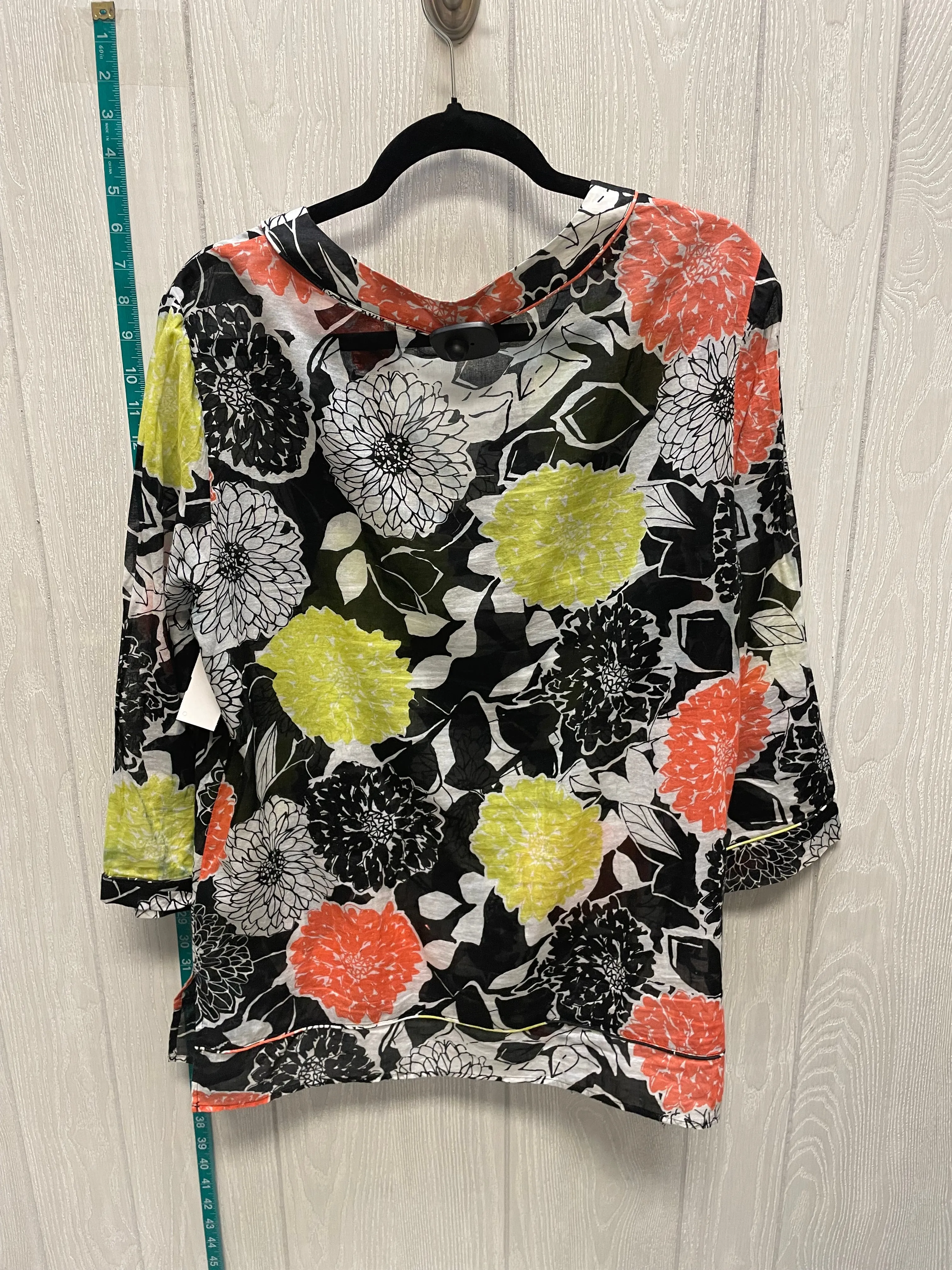 Multi-colored Top Long Sleeve Lafayette 148, Size Xl