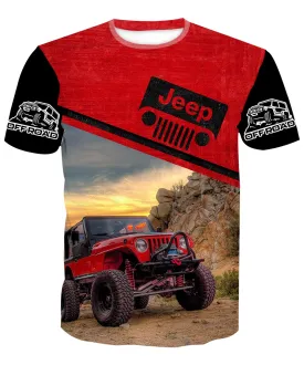 Off Road Jeep TJ - Red T-Shirt