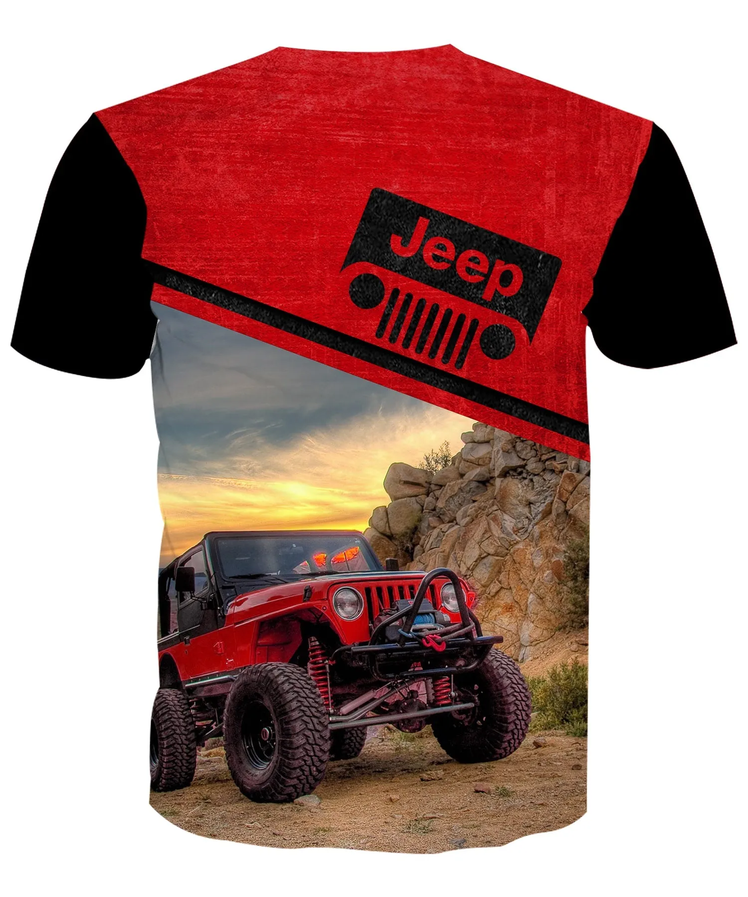 Off Road Jeep TJ - Red T-Shirt