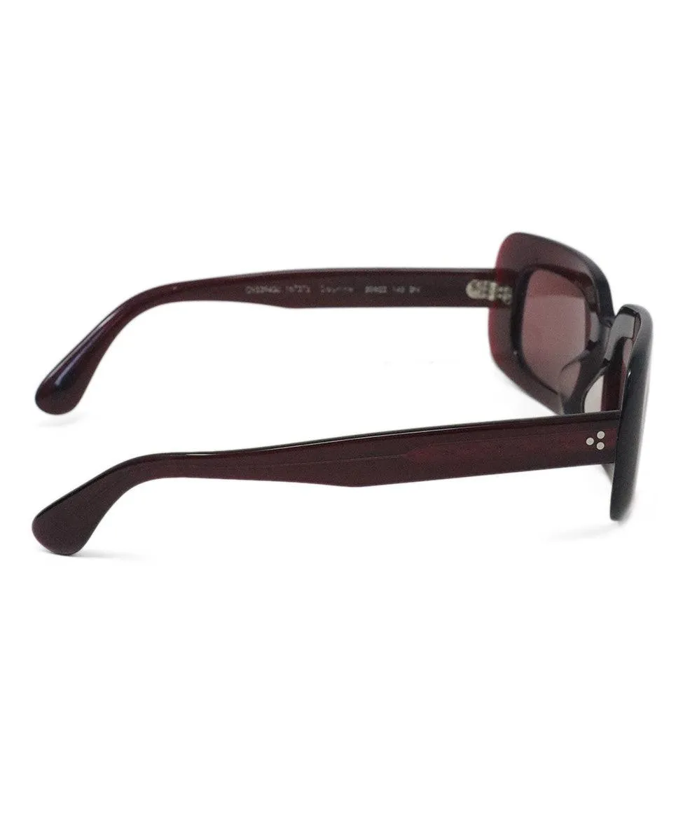 Oliver People Burgundy Plastic Sunglasses