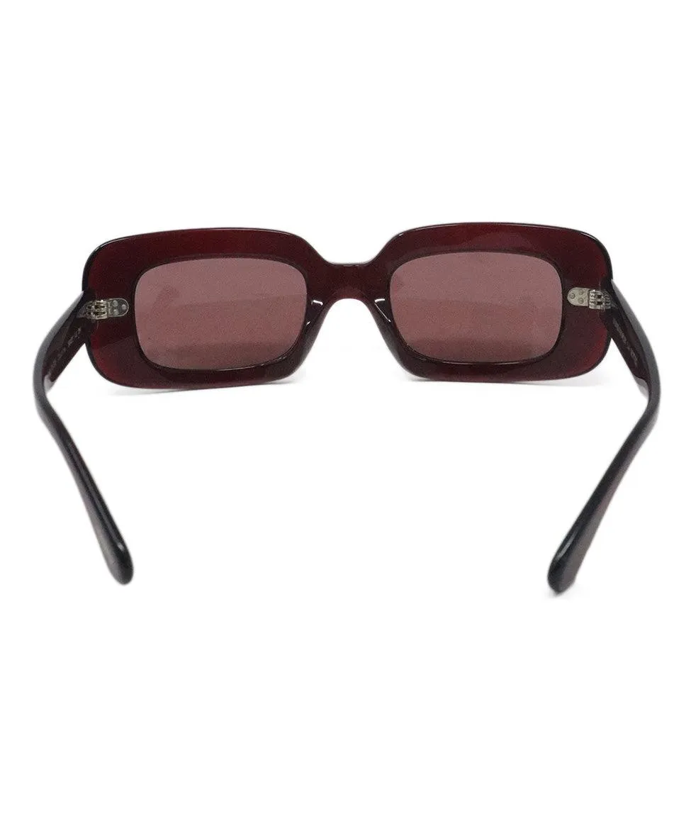 Oliver People Burgundy Plastic Sunglasses