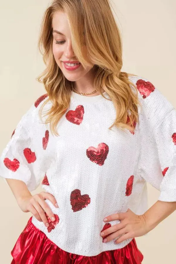 Polka-Hearts Top